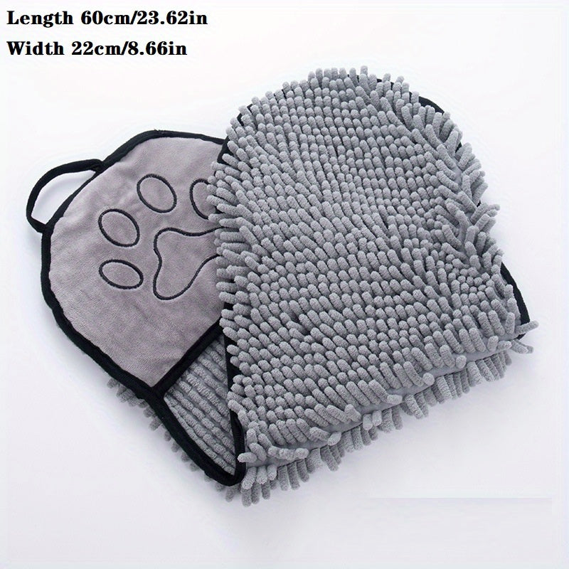 Absorbent Pet Bath Towel Microfiber Quick Drying Hand Pocket Super Absorbent Pet Towel
