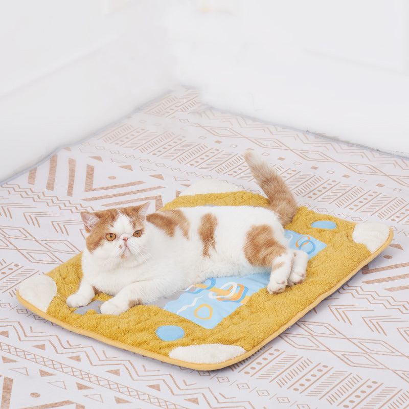 Pet Arctic Velvet Cave Bed With Pillow And Separate Sleeping Pad
