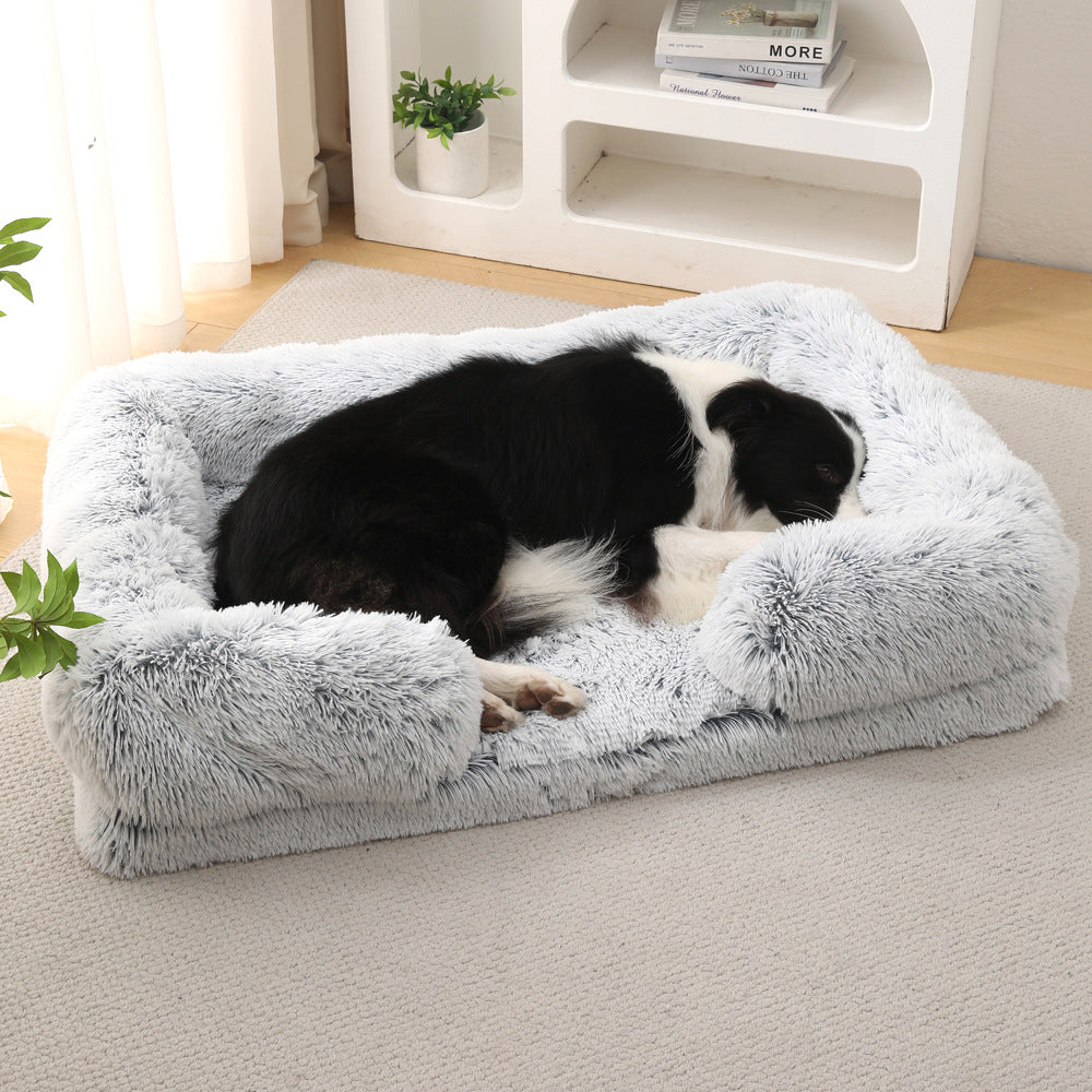 Pet Plush Round Winter Cozy Bed