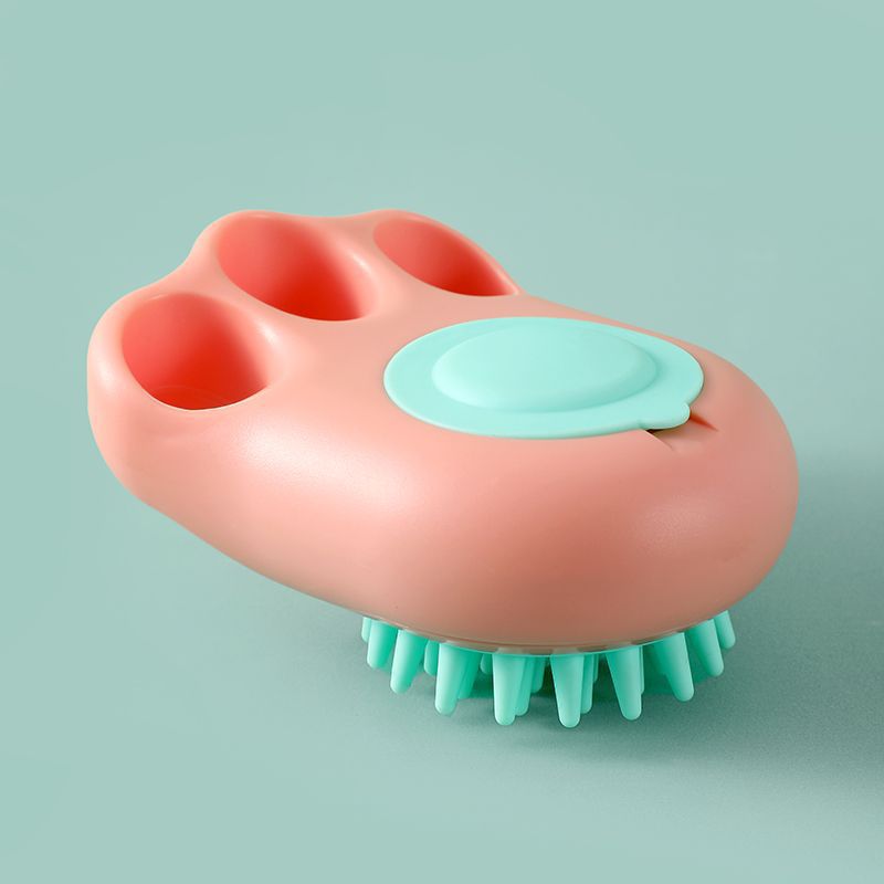 Pet Bath Brush Massage Comb Silicone Grooming Tool