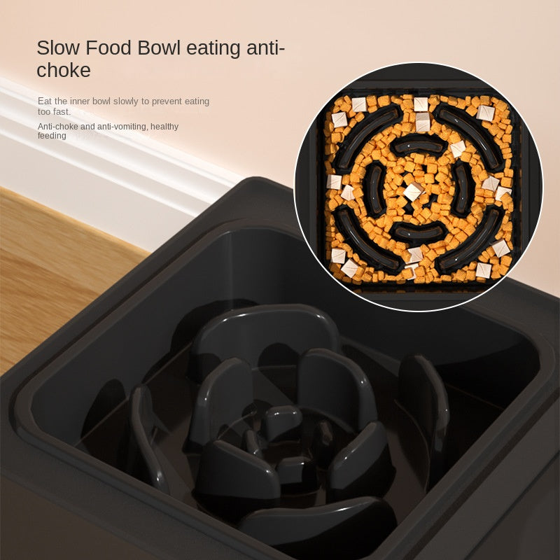 Adjustable Double Bowl Pet Feeding Stand Stainless Steel Elevated Dispenser