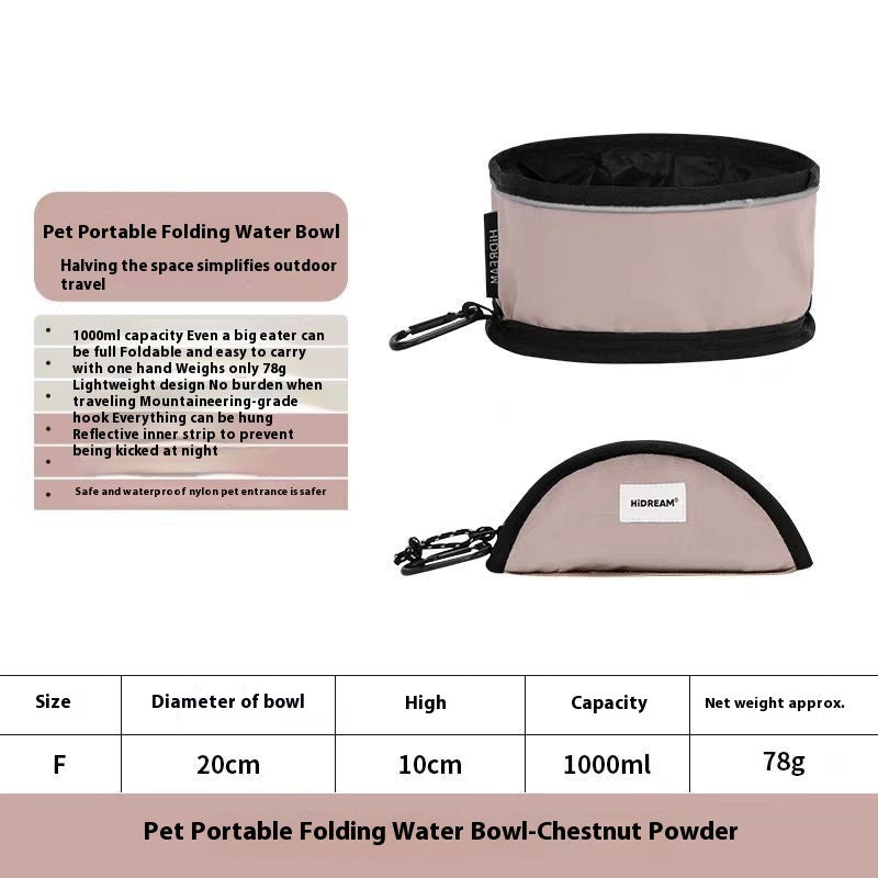 Folding Travel Pet Feeding Bowl