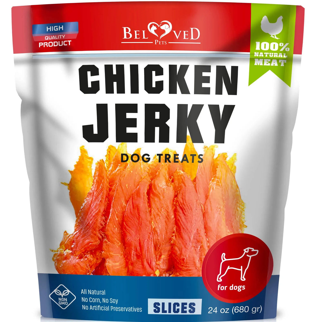 Chicken Jerky Dog Treats Grain Free High Protein Training Chews
