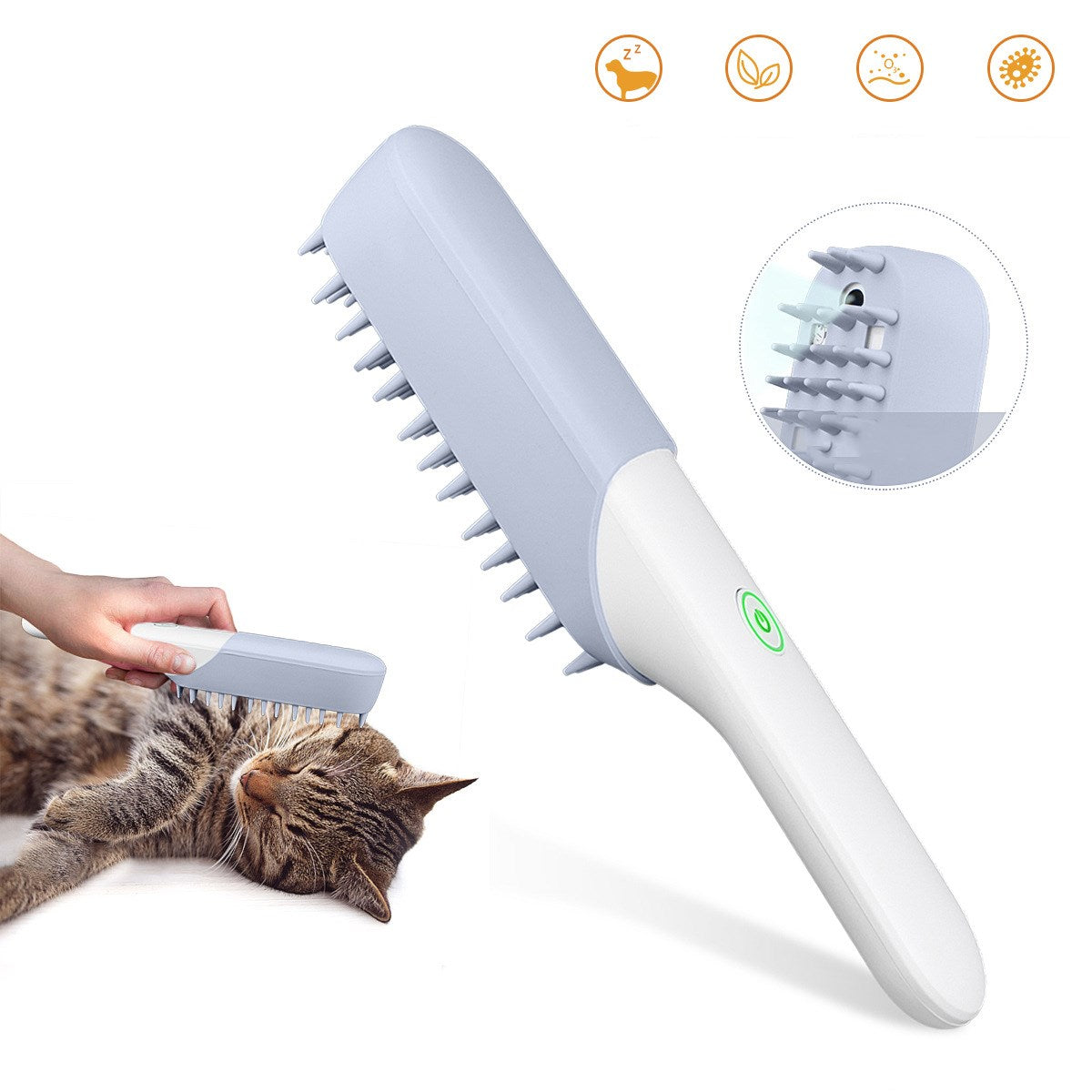 Pet Silicone Massage Grooming Comb Fur Removal Cleaning Brush