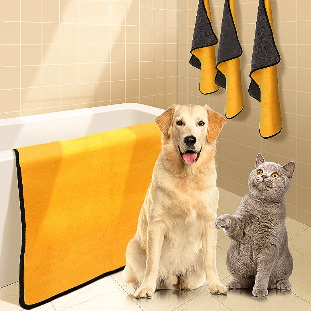 Absorbent Pet Bath Towel Quick Dry Microfiber Thick Soft Towel