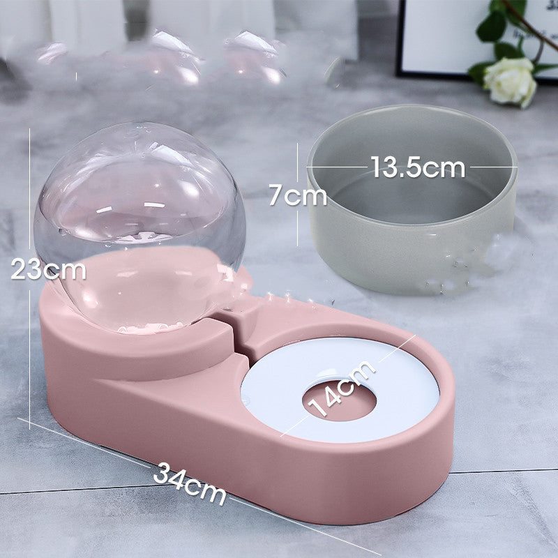 Automatic Pet Water Fountain Feeder 1.8L Bubble Drinking Bowl