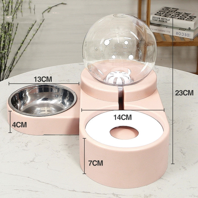 Automatic Pet Water Fountain Feeder 1.8L Bubble Drinking Bowl