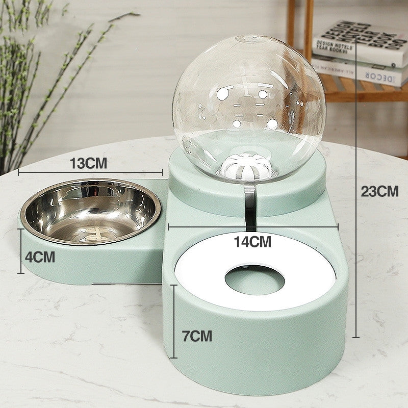 Automatic Pet Water Fountain Feeder 1.8L Bubble Drinking Bowl