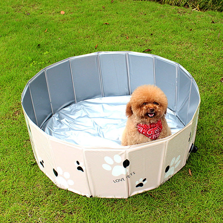 Foldable Pet Swimming Pool Portable Indoor Outdoor Bath Tub