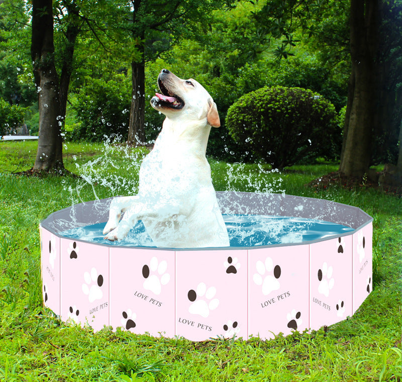 Foldable Pet Swimming Pool Portable Indoor Outdoor Bath Tub