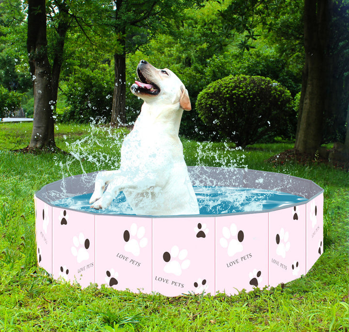 Foldable Pet Swimming Pool Portable Indoor Outdoor Bath Tub