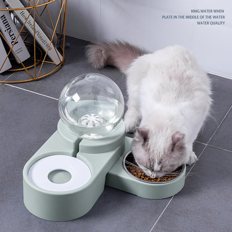 Automatic Pet Water Fountain Feeder 1.8L Bubble Drinking Bowl