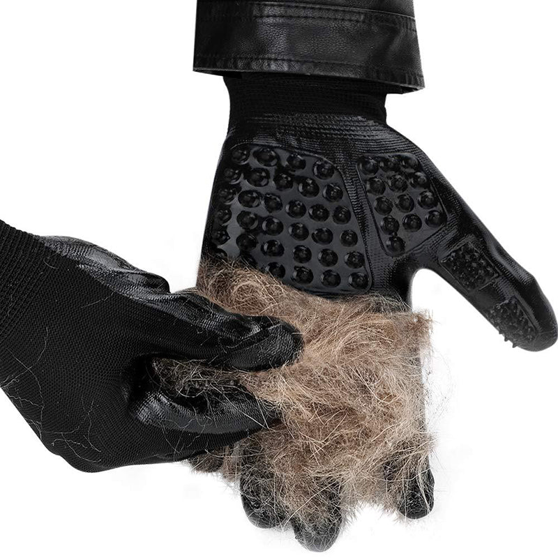 Pet Grooming Glove Rubber Shedding Hair Removal Massage Tool