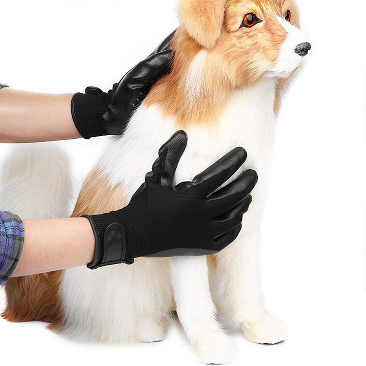 Pet Grooming Glove Rubber Shedding Hair Removal Massage Tool