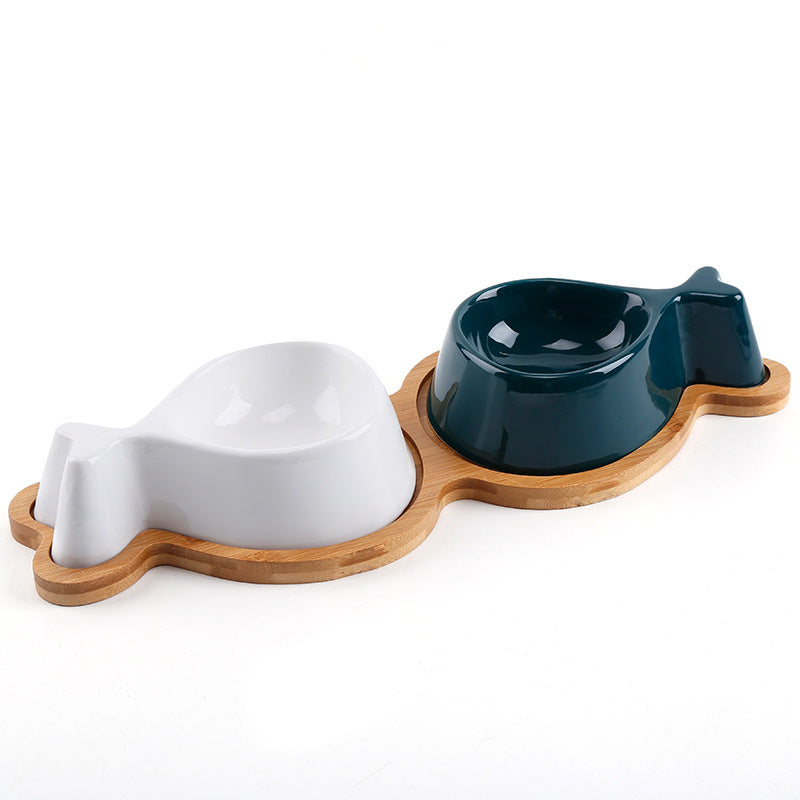 Fish Bowl Wooden Stand Aquarium Display Bowl