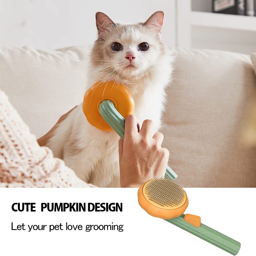 Pet Self Cleaning Slicker Brush Grooming Loose Hair Dematting Tool