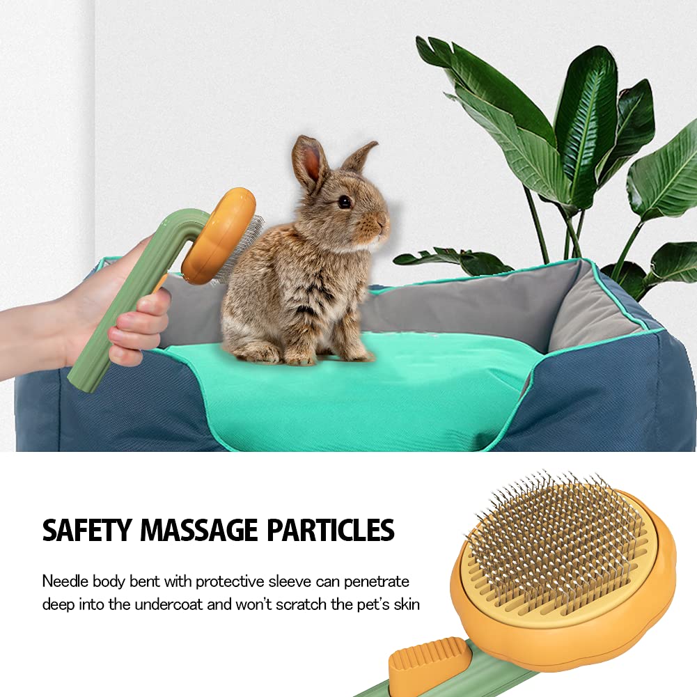 Pet Self Cleaning Slicker Brush Grooming Loose Hair Dematting Tool