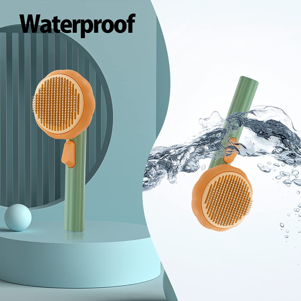 Pet Self Cleaning Slicker Brush Grooming Loose Hair Dematting Tool