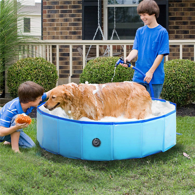 Foldable Pet Bath Collapsible Swimming Pool Indoor Outdoor