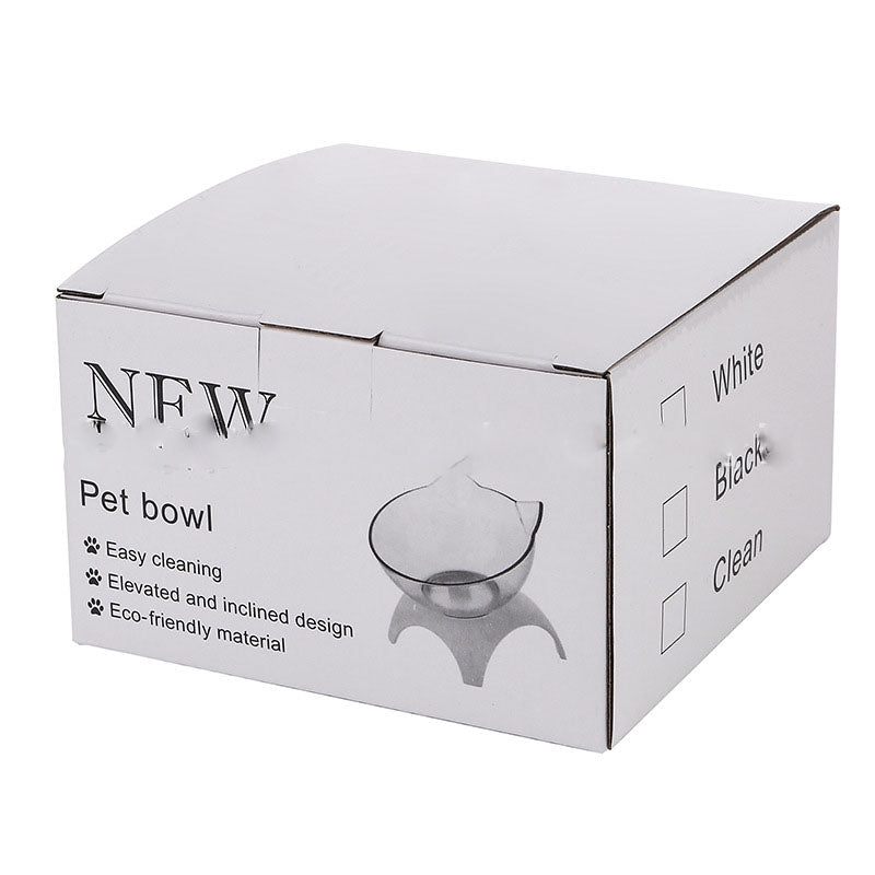 Non-Slip Double Pet Bowl Raised Stand Transparent Feeder