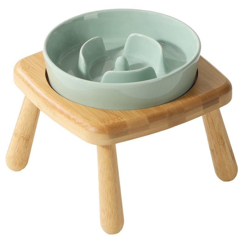Ceramic Slow Feeding Pet Bowl Anti-Choking Tip-Proof Design
