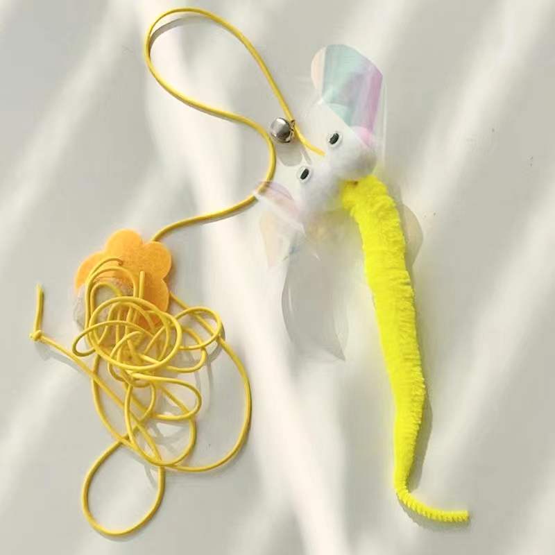 Pet Interactive Rope Mouse Toy Telescopic Hanging Boredom Toy