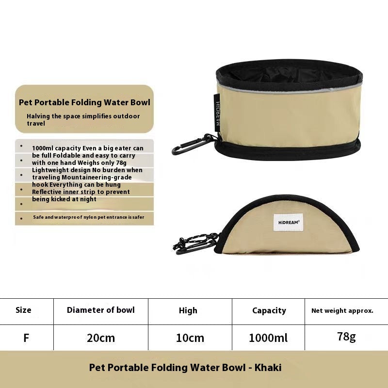 Folding Travel Pet Feeding Bowl