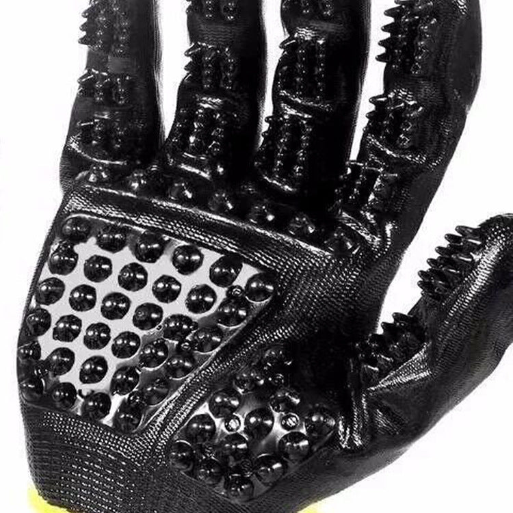 Pet Grooming Glove Rubber Shedding Hair Removal Massage Tool