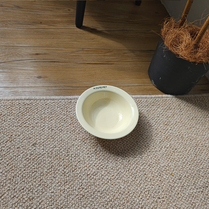 Anti-Tumble Elevated Pet Food And Water Bowl Double Holder Ceramic Stand