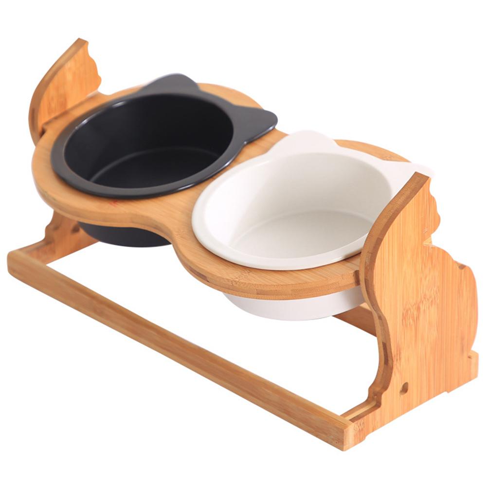 Pet Food Bowl Adjustable Height Anti-Tumble Feeding Stand