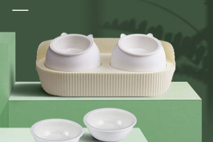 Ceramic Pet Feeding Bowl Cervical Spine Support Design