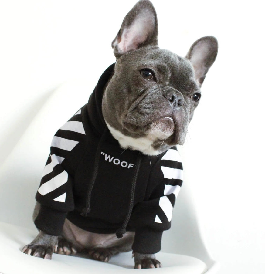 Pet Fashion Three Stripe Winter Sports Sweater Outfit