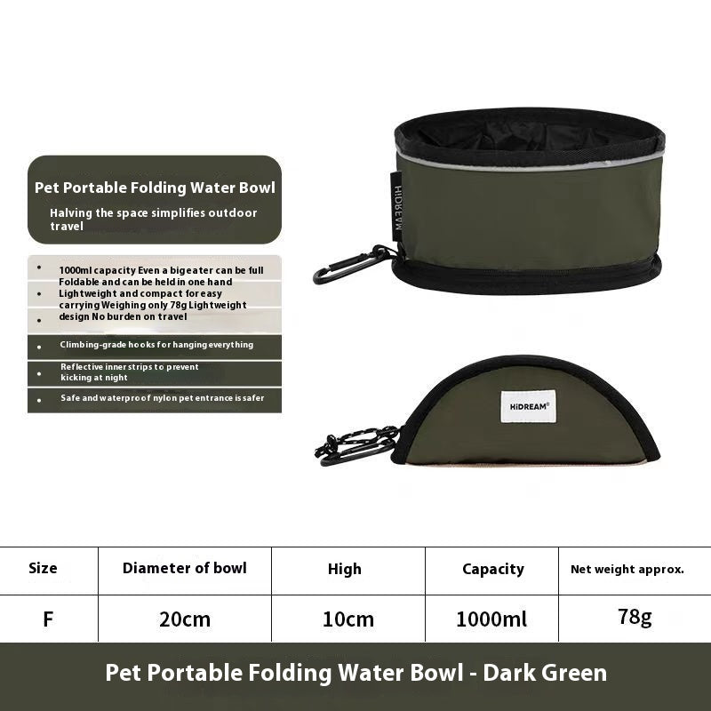 Folding Travel Pet Feeding Bowl