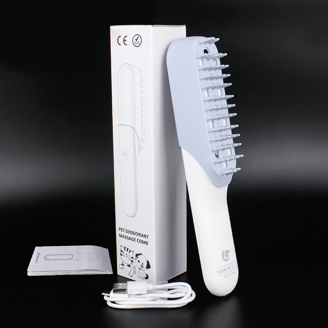 Pet Silicone Massage Grooming Comb Fur Removal Cleaning Brush