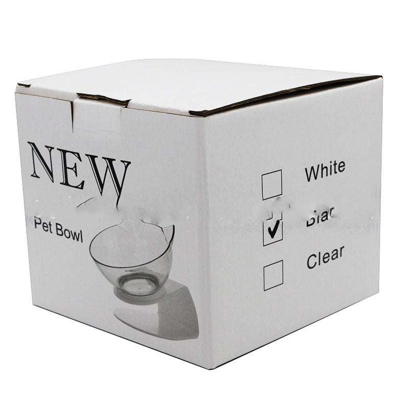 Non-Slip Double Pet Bowl Raised Stand Transparent Feeder