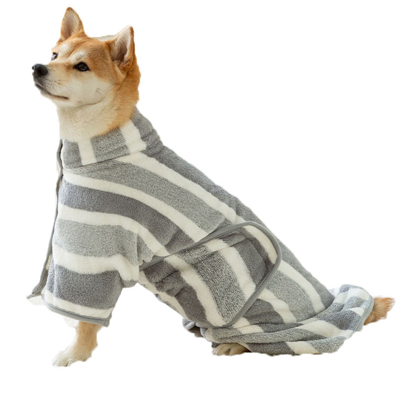 Pet Bathrobe Absorbent Bathing Towel Apparel