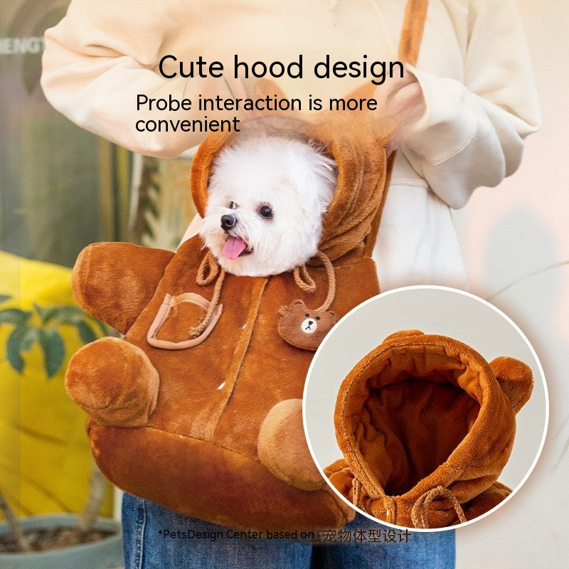 Animal Shaped Portable Pet Backpack Diaper Shoulder Carrier Bag