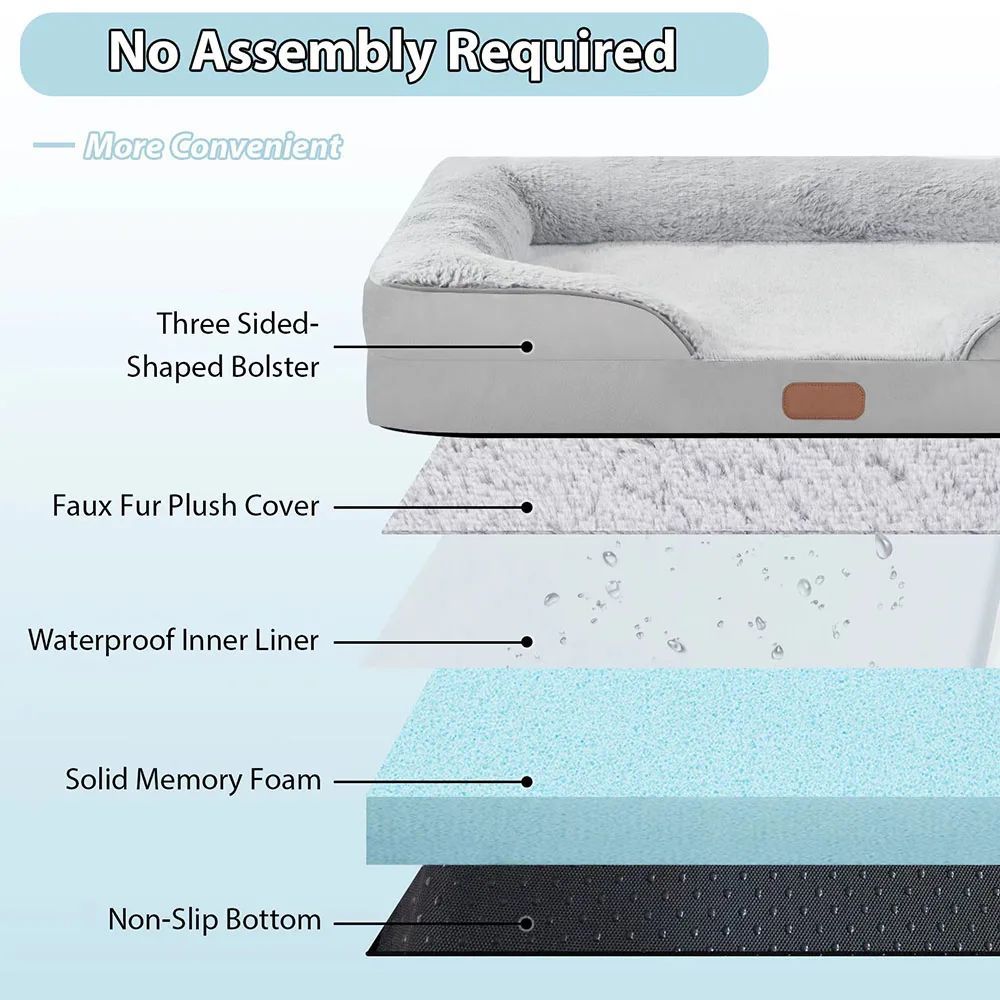 Pet Waterproof Sofa Style Bed Mat With Blanket Nest