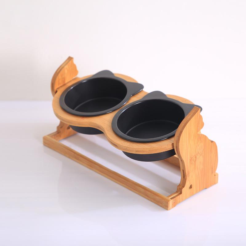 Pet Food Bowl Adjustable Height Anti-Tumble Feeding Stand