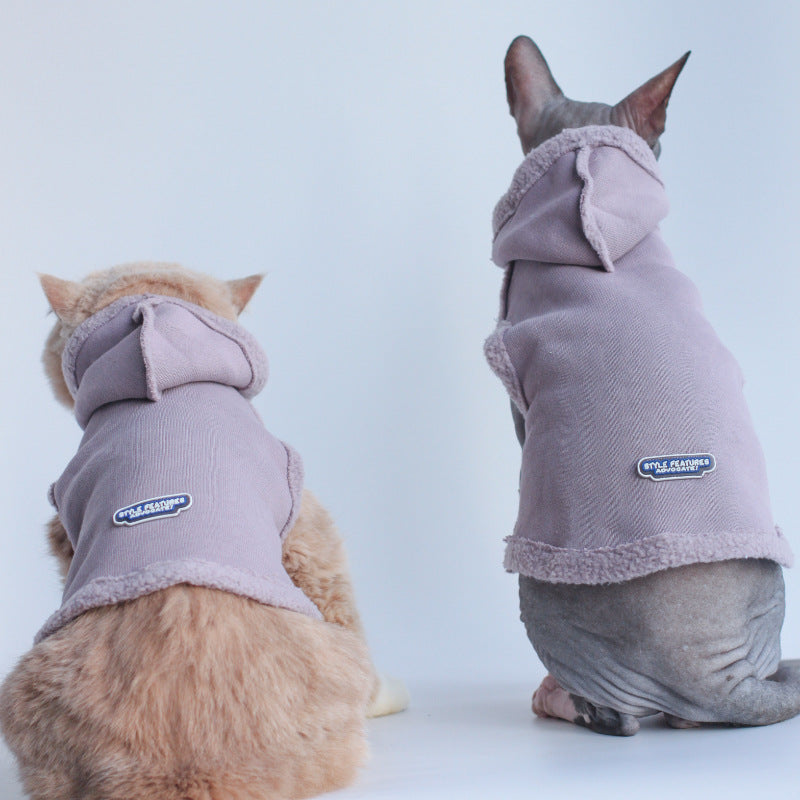 Pet Winter Fleece Warm Thick Hooded Sweater
