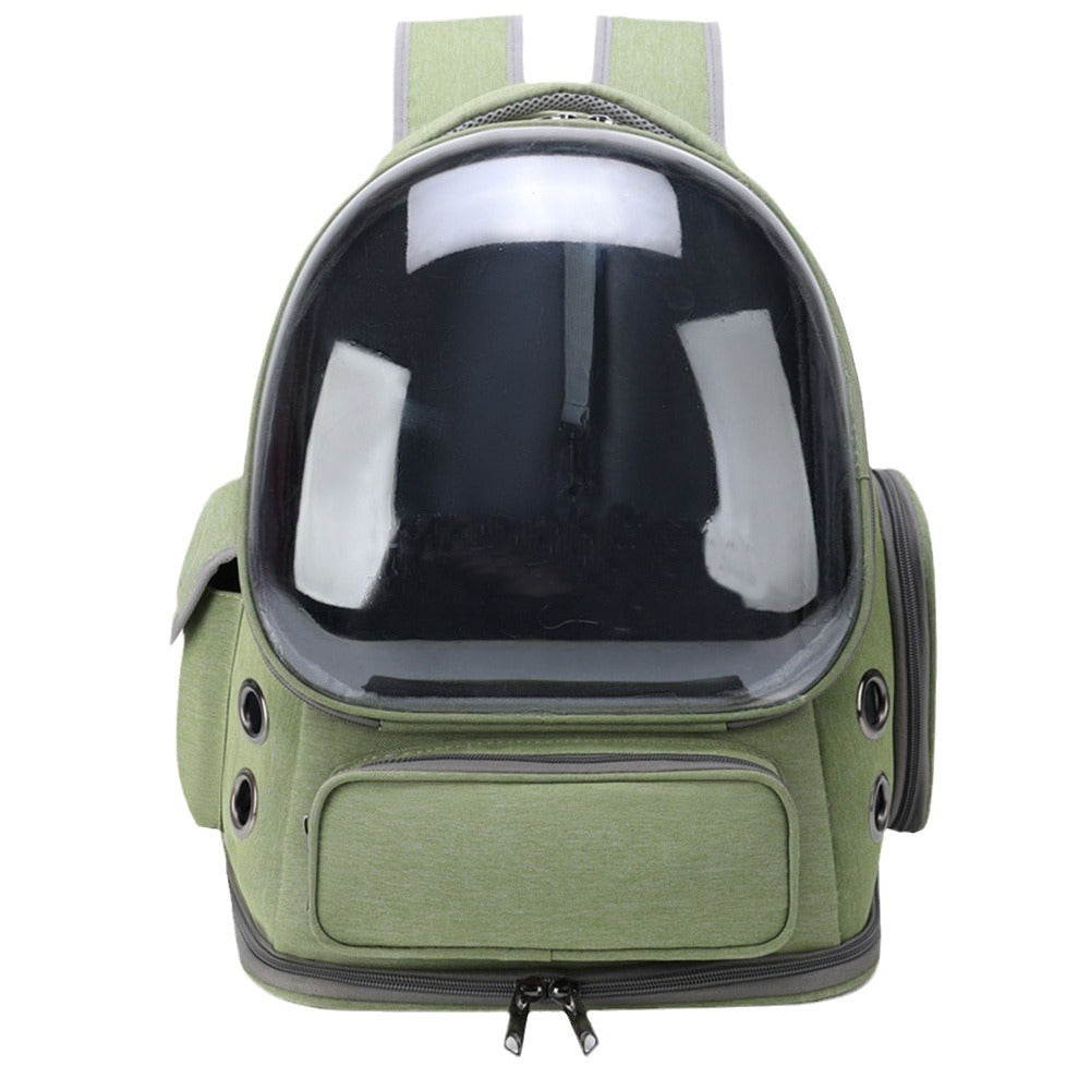 Portable Pet Transparent Space Capsule Backpack Carrier Diaper Bag