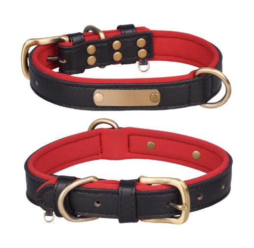Breathable Leather Collar And Leash Set