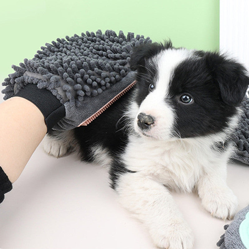 2 In 1 Pet Grooming Glove Bathing Brush Massage Tool