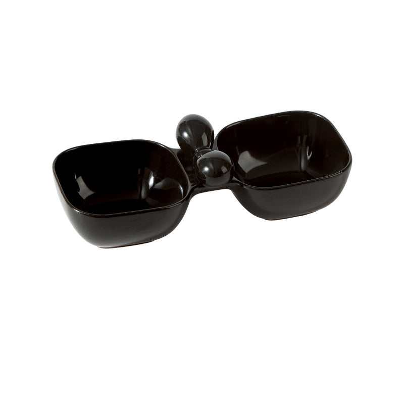 Ceramic Pet Feeding And Drinking Double Bowl Set