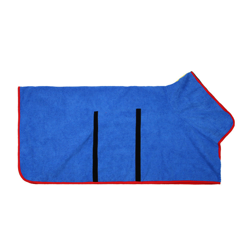 Pet Bathrobe Neck Wrap Tucked Waist Shirt