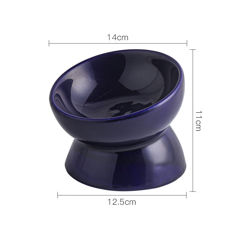 Pet Ceramic Neck Guard Feeding Bowl Dish Set