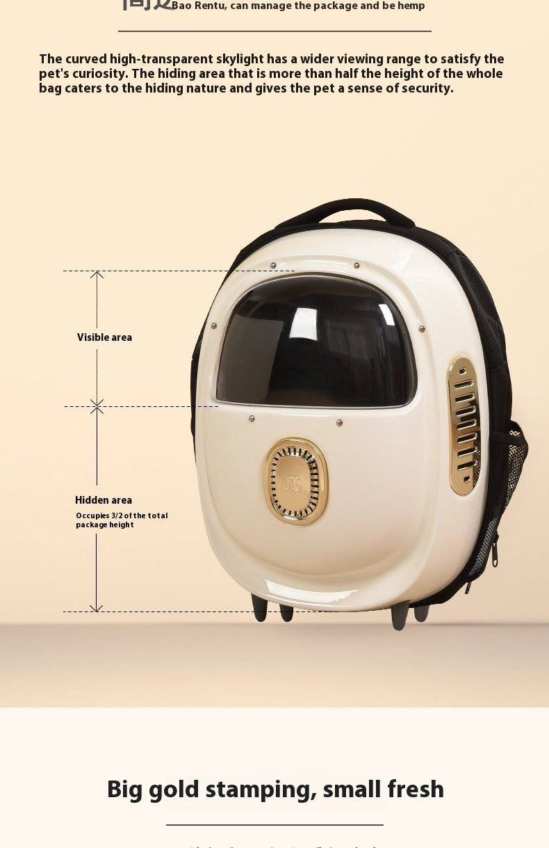 Portable Pet Backpack With Heating System Astronaut Carrier Bag
