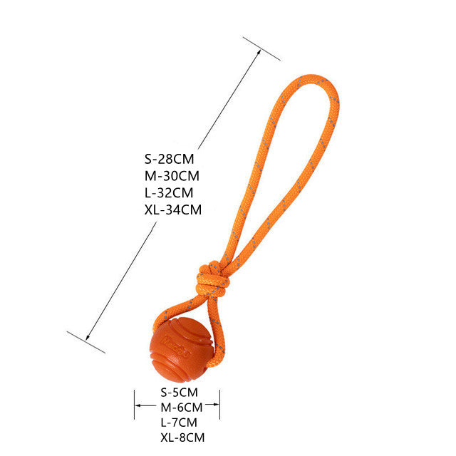 Pet Bouncy Rubber Ball Bite Resistant Durable Chew Toy