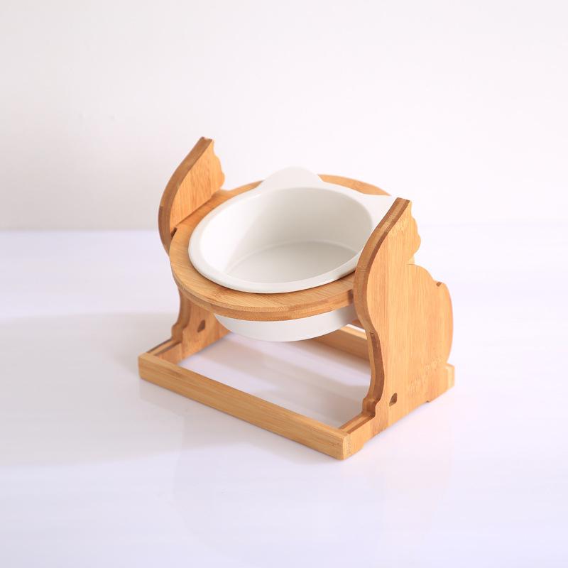 Pet Food Bowl Adjustable Height Anti-Tumble Feeding Stand