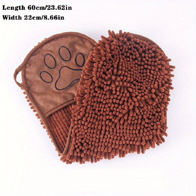 Absorbent Pet Bath Towel Microfiber Quick Drying Hand Pocket Super Absorbent Pet Towel
